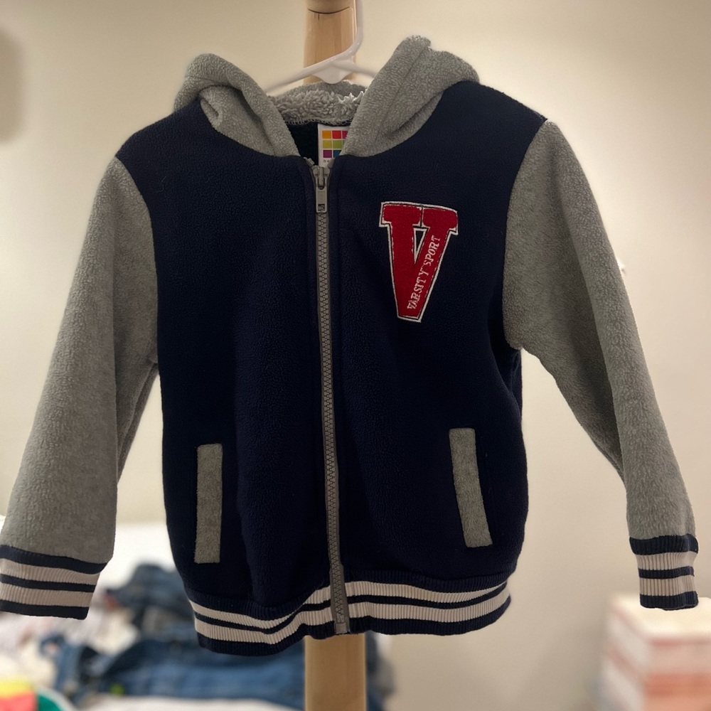Childrens zipped hooded sweatshirt. 3T.